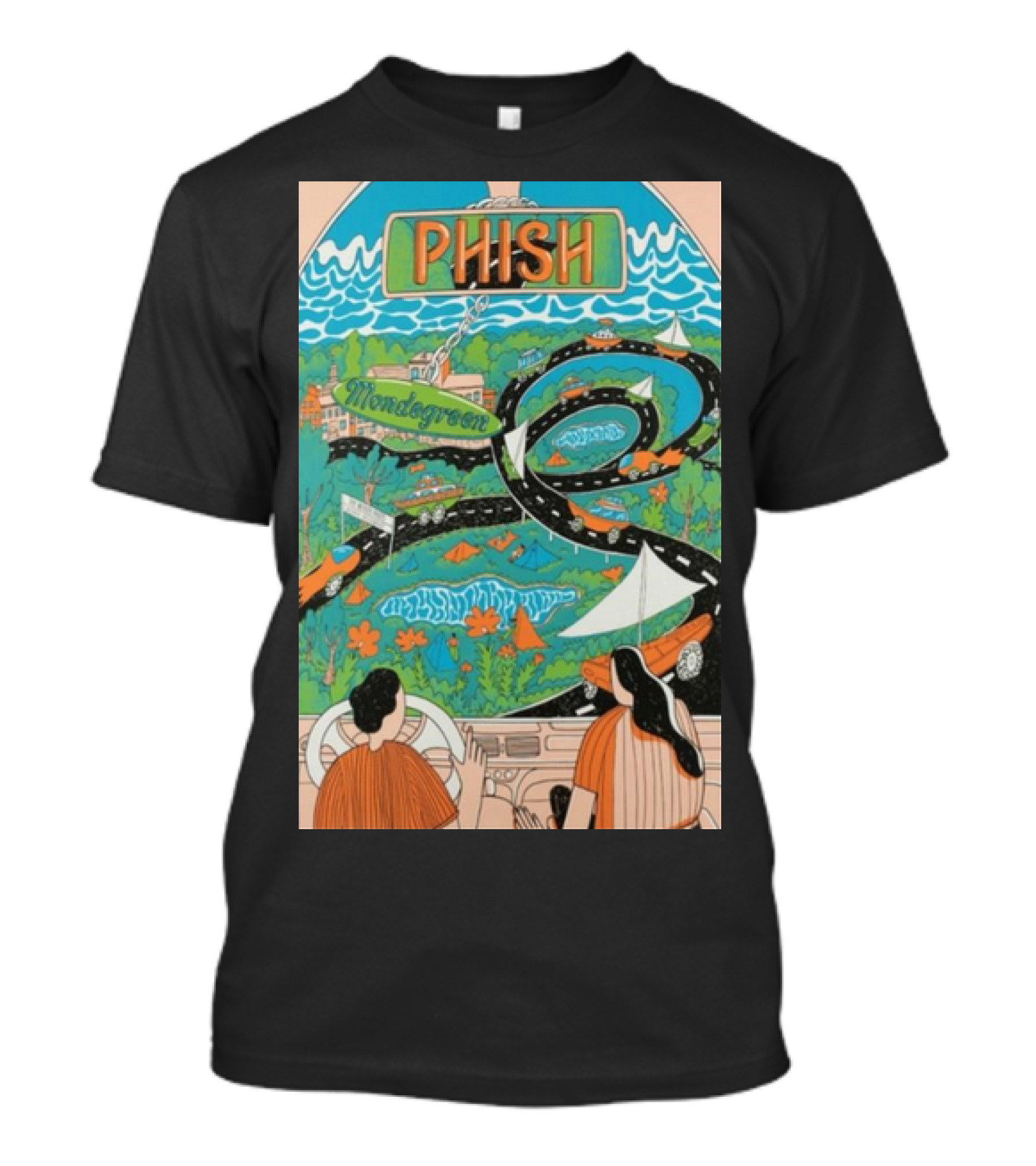 Phish Aug 15-18 2024 Mondegreen Dover The Woodlands Scenic Concert Journey T-Shirt