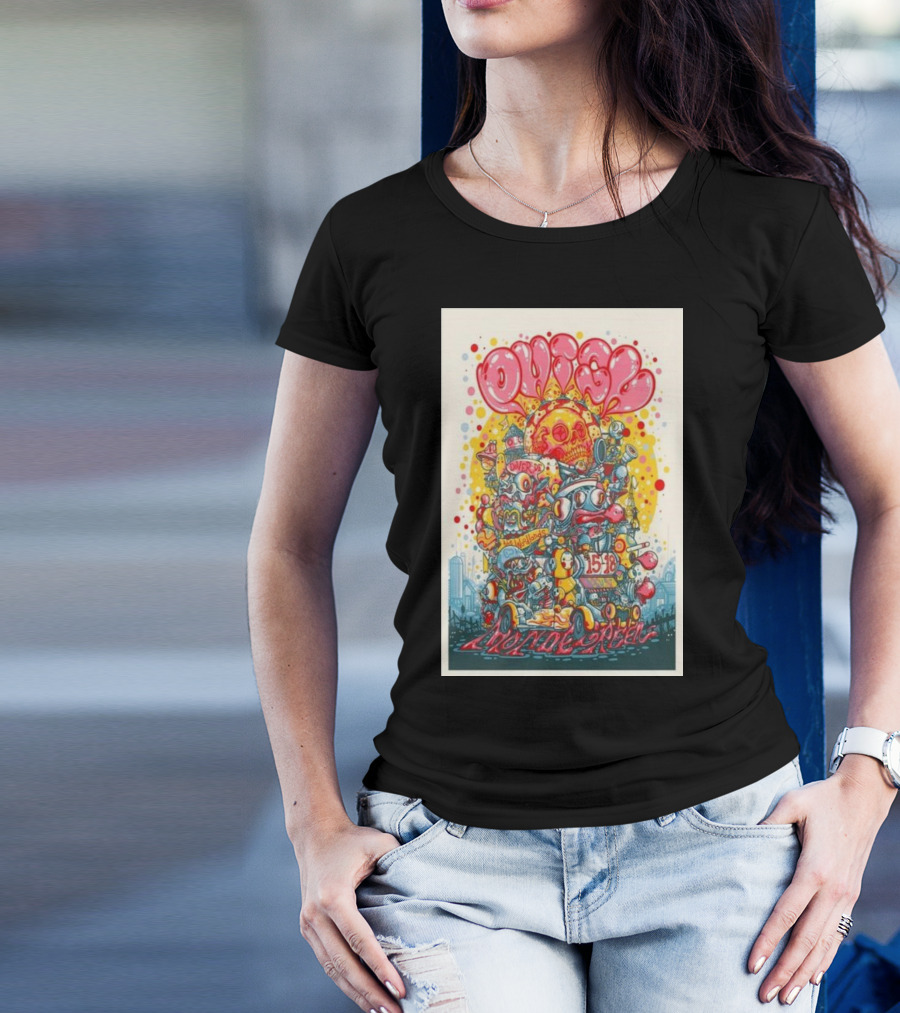 Phish Mondegreen Festival The Woodlands Dover Delaware Aug 15-18 2024 Colorful Surreal Cartoon T-Shirt