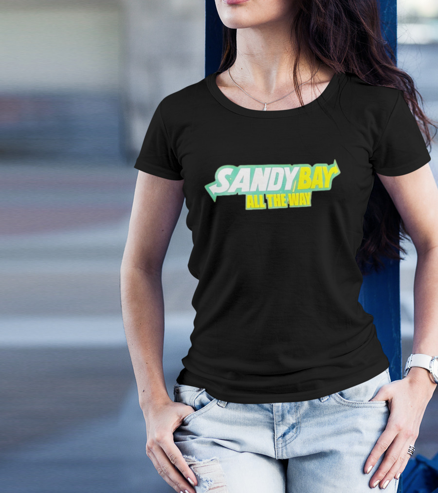 Sandy Bay All The Way Retro Block Text T-Shirt
