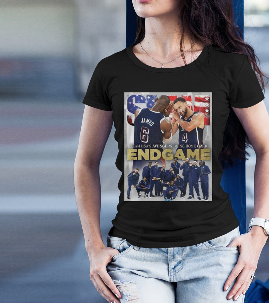 Slam James Stephen Team USA's Avengers Bring Home Gold Endgame T-Shirt