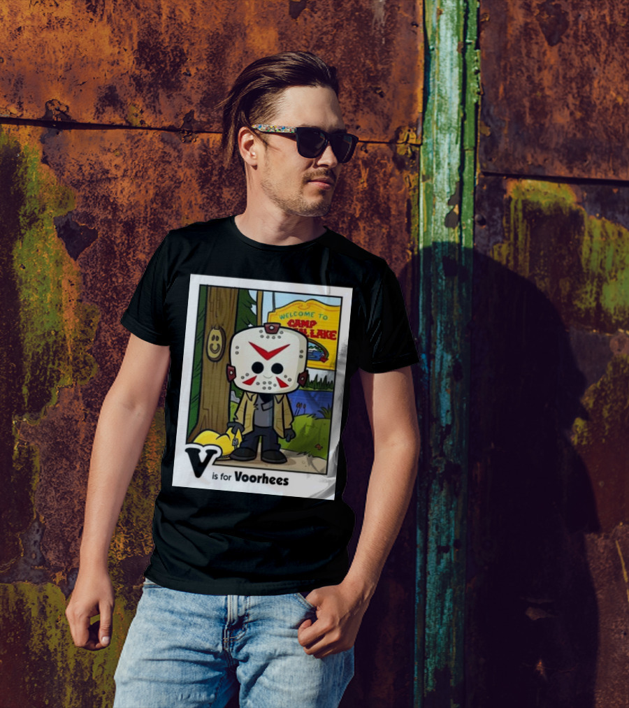 V Is For Voorhees Welcome To Camp Crystal Lake T-Shirt