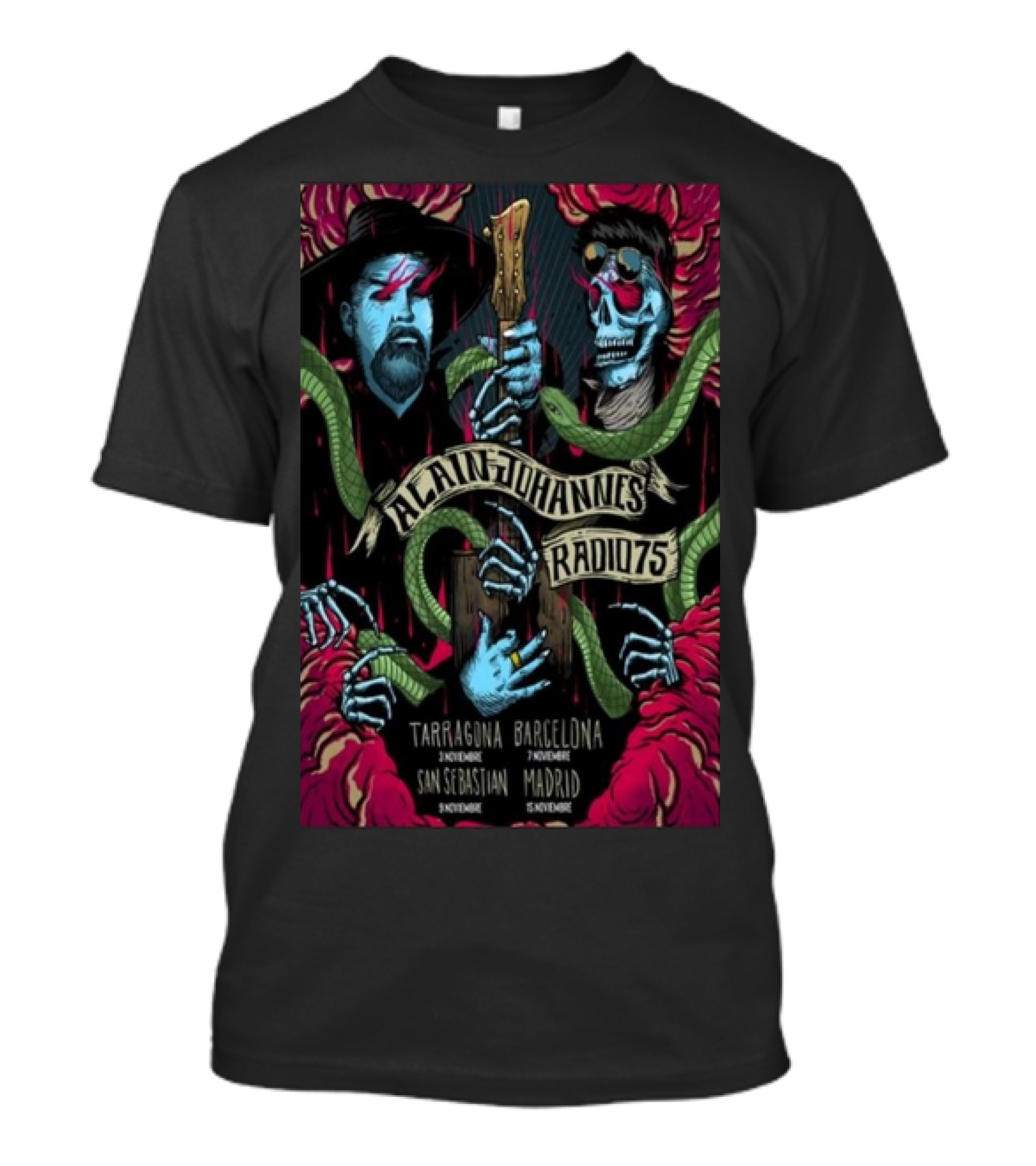 Alain Johannes Radio75 Tour Tarragona Barcelona San Sebastian Madrid November T-Shirt