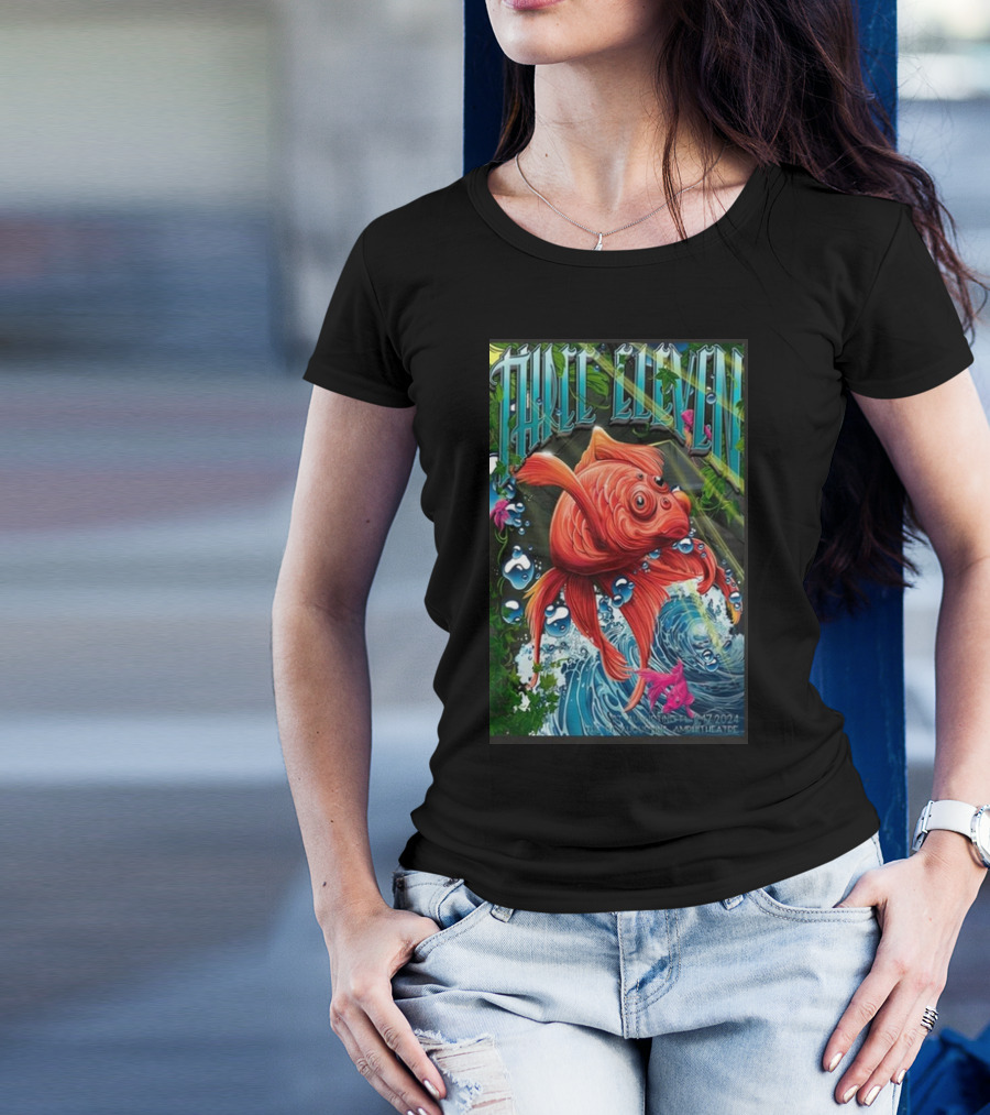 THREE ELEVEN St. Augustine Amphitheatre Aug 17 2024 Fish Water T-Shirt