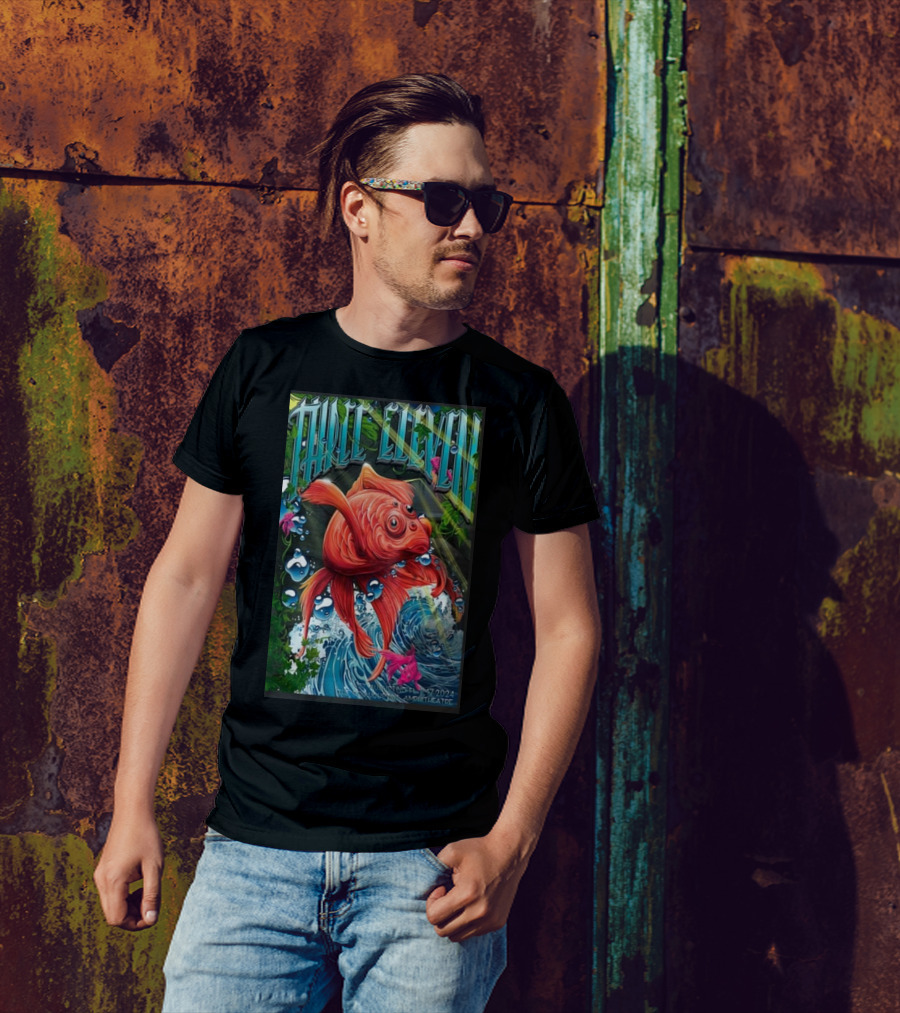 THREE ELEVEN St. Augustine Amphitheatre Aug 17 2024 Fish Water T-Shirt