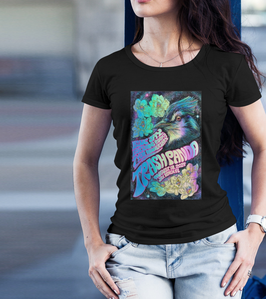 Blue Jay Listening Room 7th Anniversary Trash Panda August 18 2024 Jax Beach FL T-Shirt