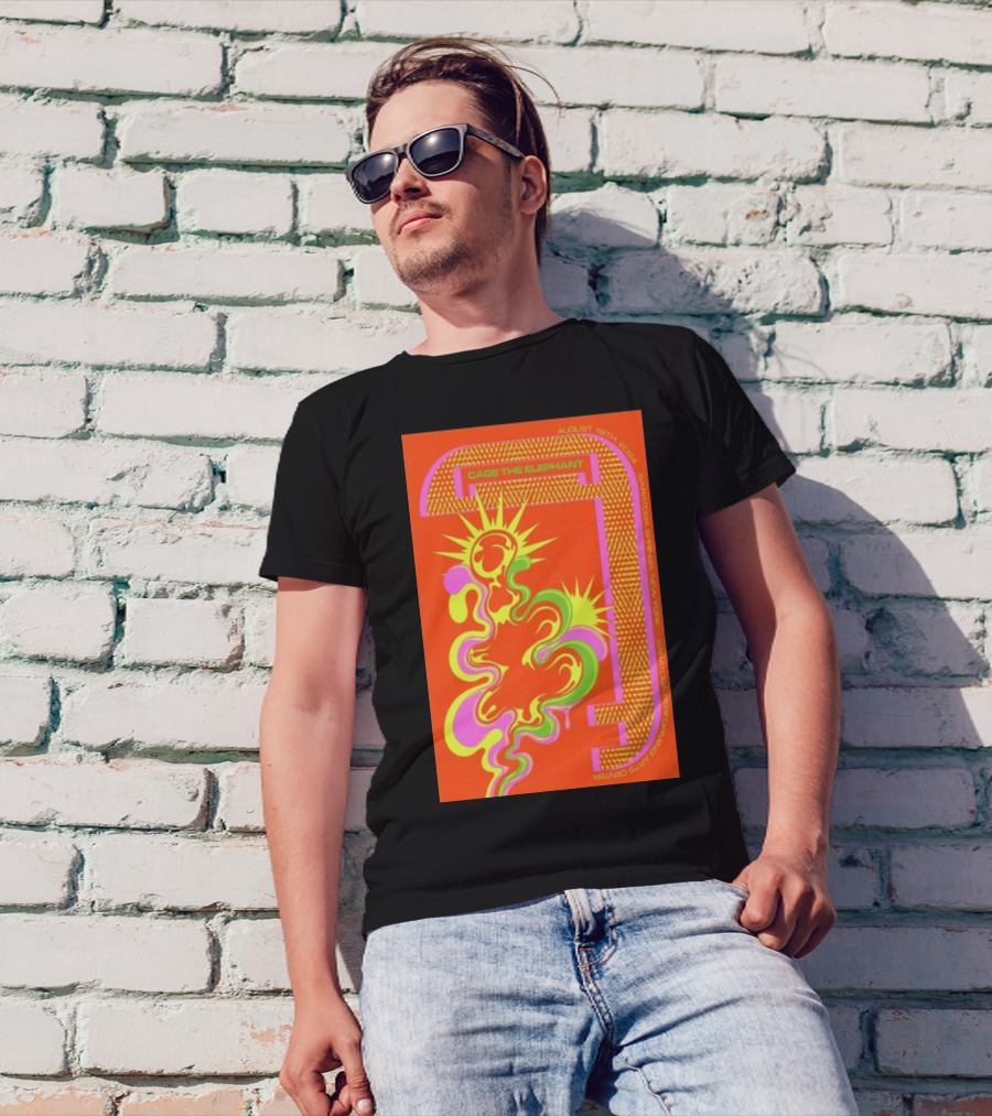 Cage The Elephant Live August 18th 2024 Saratoga Performing Arts Center Saratoga Springs NY T-Shirt