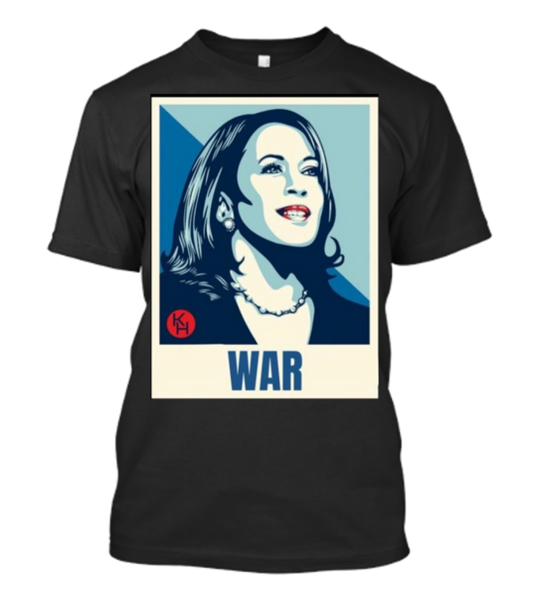 Viva Frei Kamala Harris War 2024 Portrait With KH T-Shirt