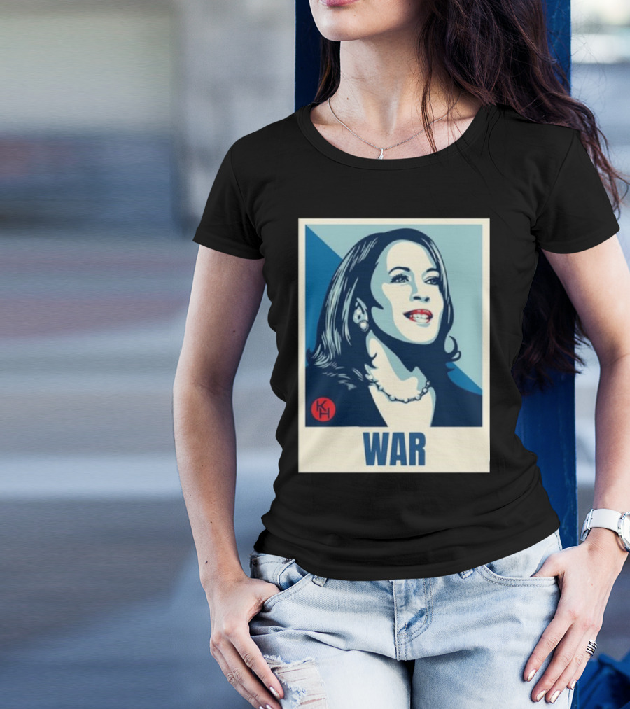 Viva Frei Kamala Harris War 2024 Portrait With KH T-Shirt