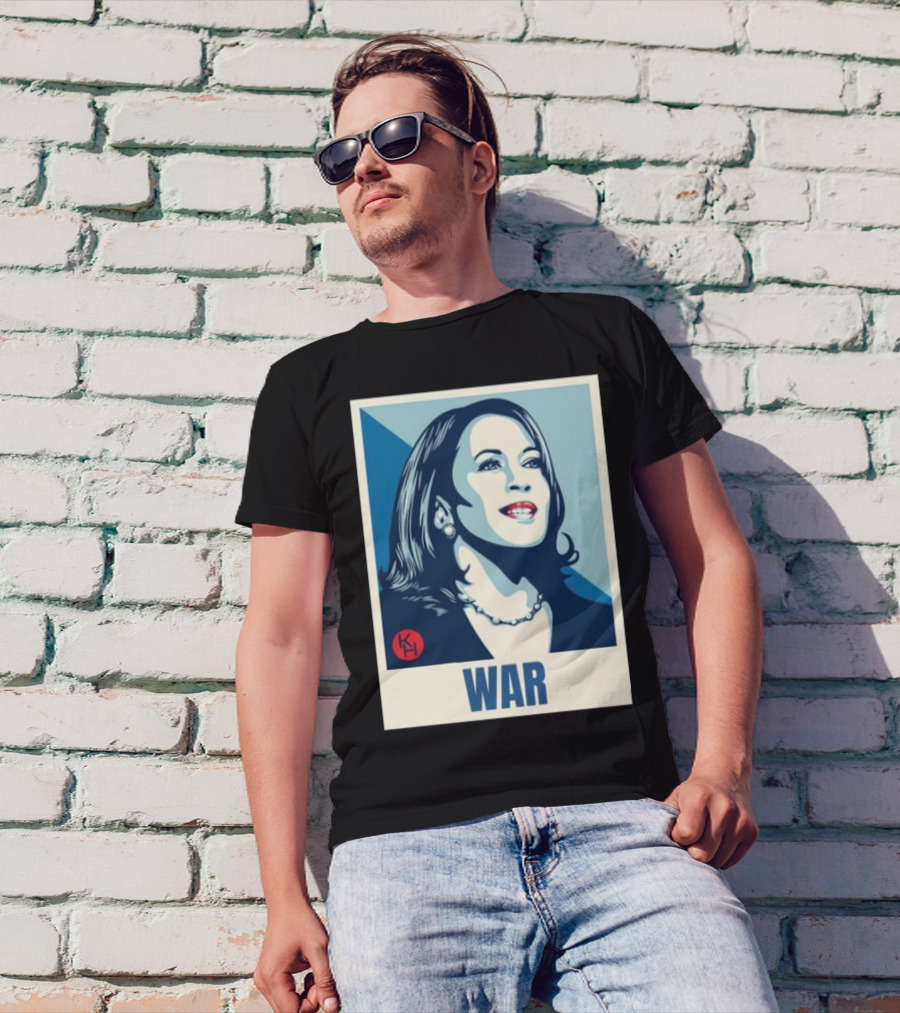 Viva Frei Kamala Harris War 2024 Portrait With KH T-Shirt