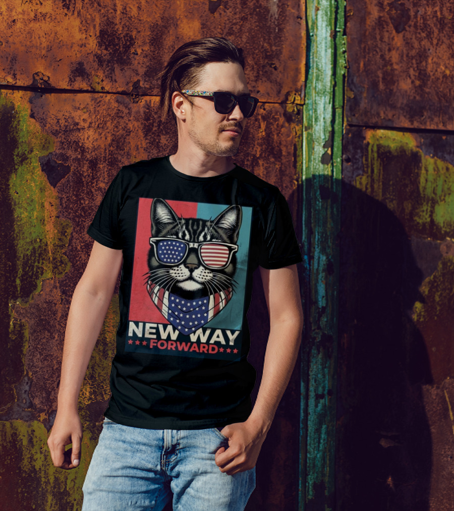 Kamala Walz 2024 Childless Cat Ladies New Way Forward T-Shirt