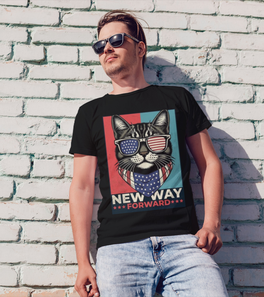 Kamala Walz 2024 Childless Cat Ladies New Way Forward T-Shirt