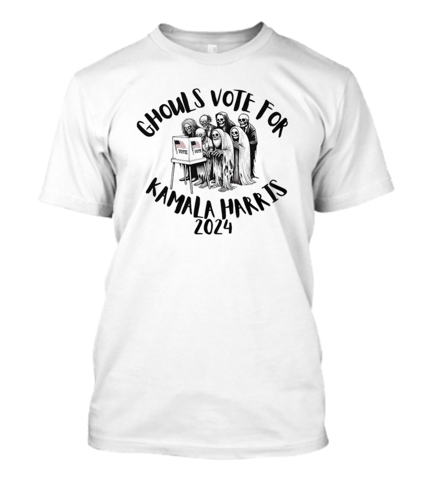Ghouls Vote For Kamala Harris 2024 Election Halloween T-Shirt