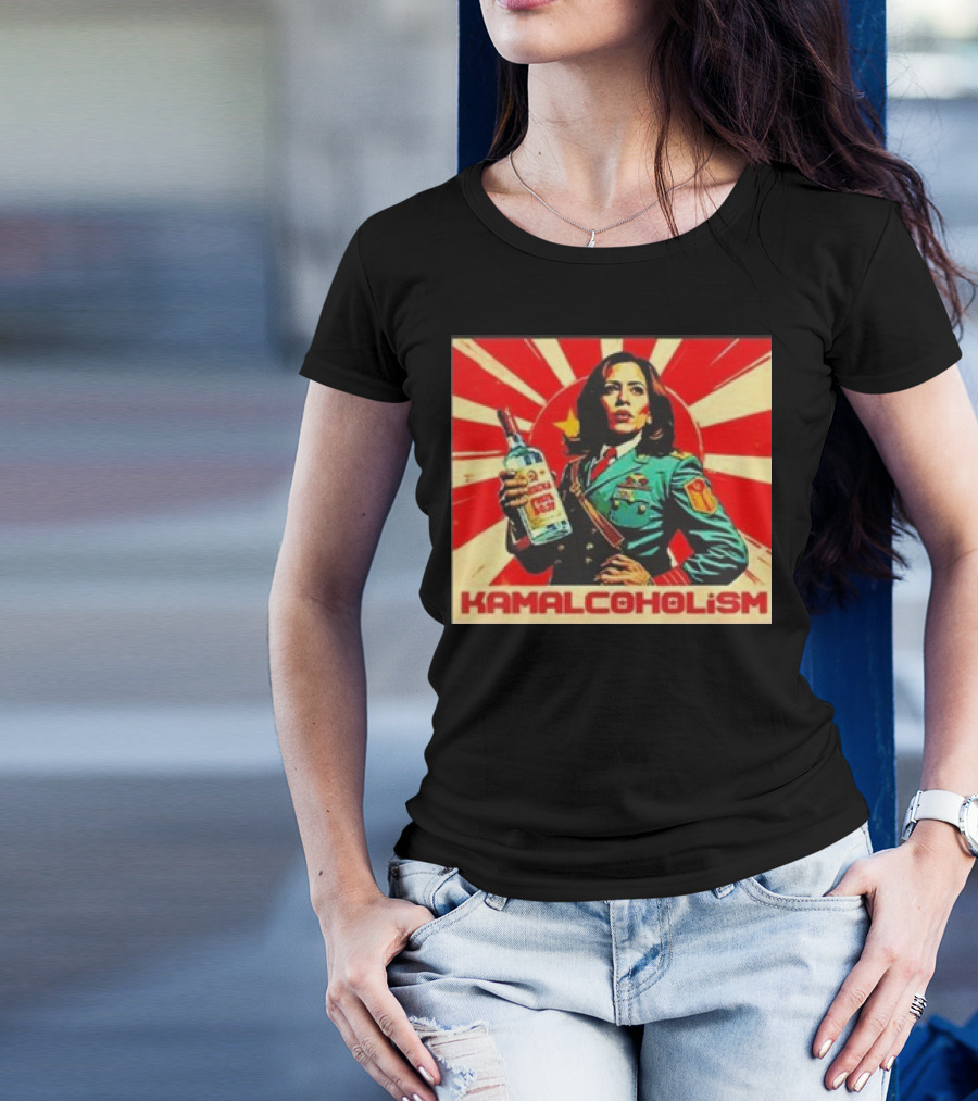 Kamala Harris Kamalcoholism Hammered Communism T-Shirt