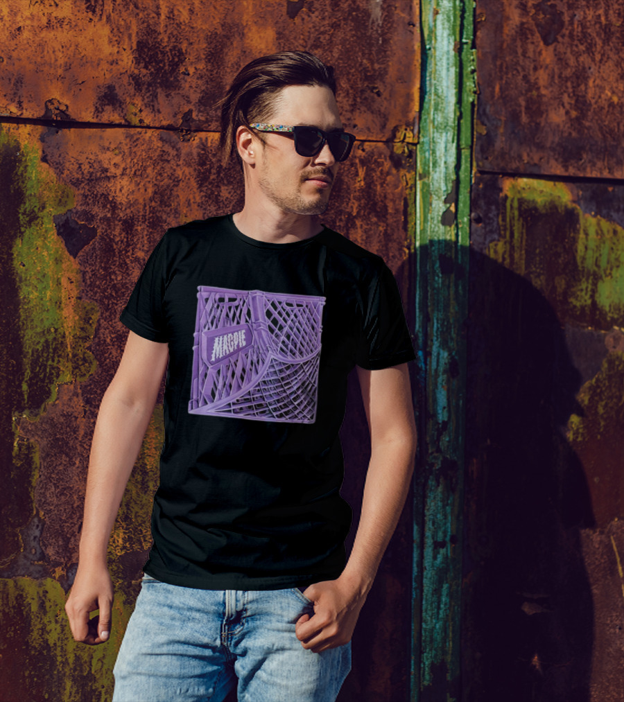 Magpie Purple Milk Crate T-Shirt