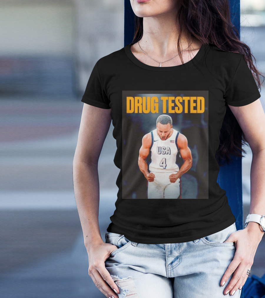 Stephen Curry USA Basketball Drug Tested Gold Medal Performance T-Shirt