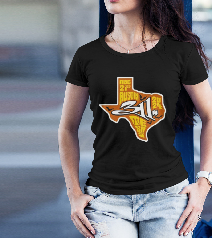 August 21 2024 Austin Texas 311 Band Concert Map T-Shirt