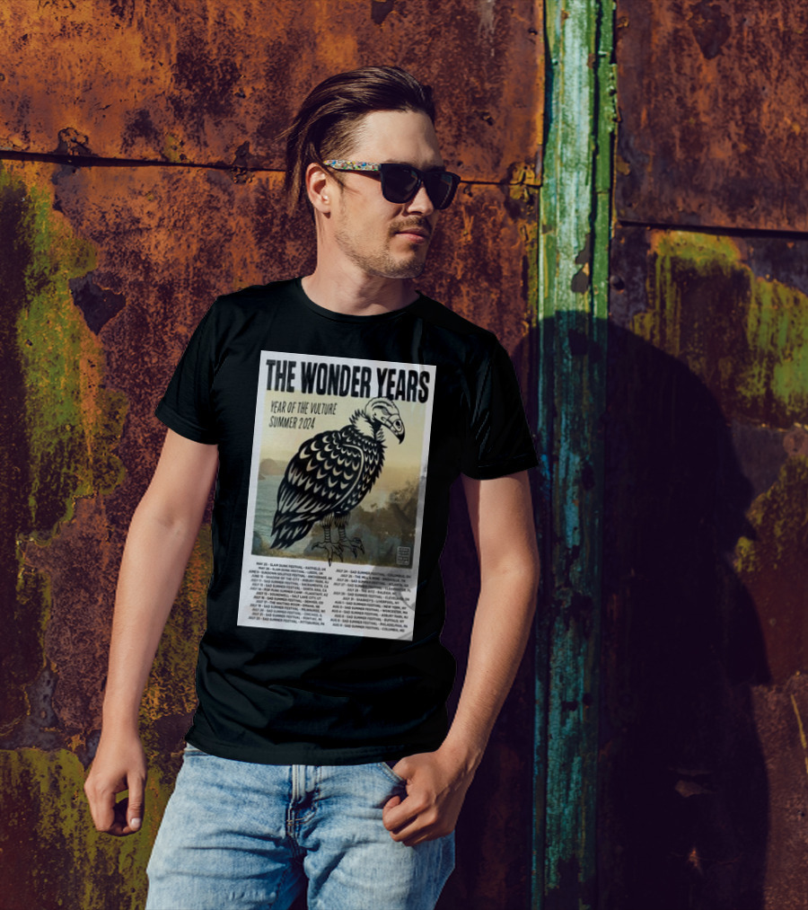 The Wonder Years Year Of The Vulture Tour Summer 2024 Dates And Locations T-Shirt
