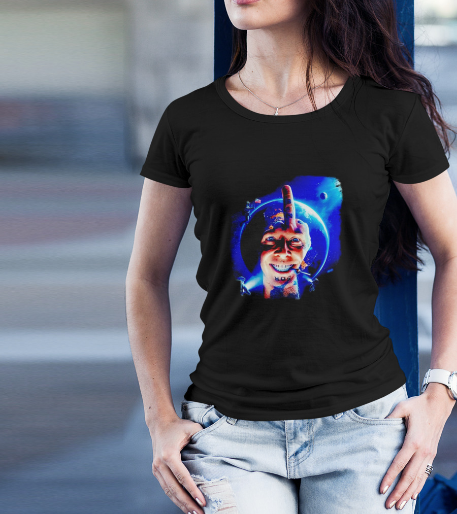 HOG Tom Middle Finger Space Grin T-Shirt
