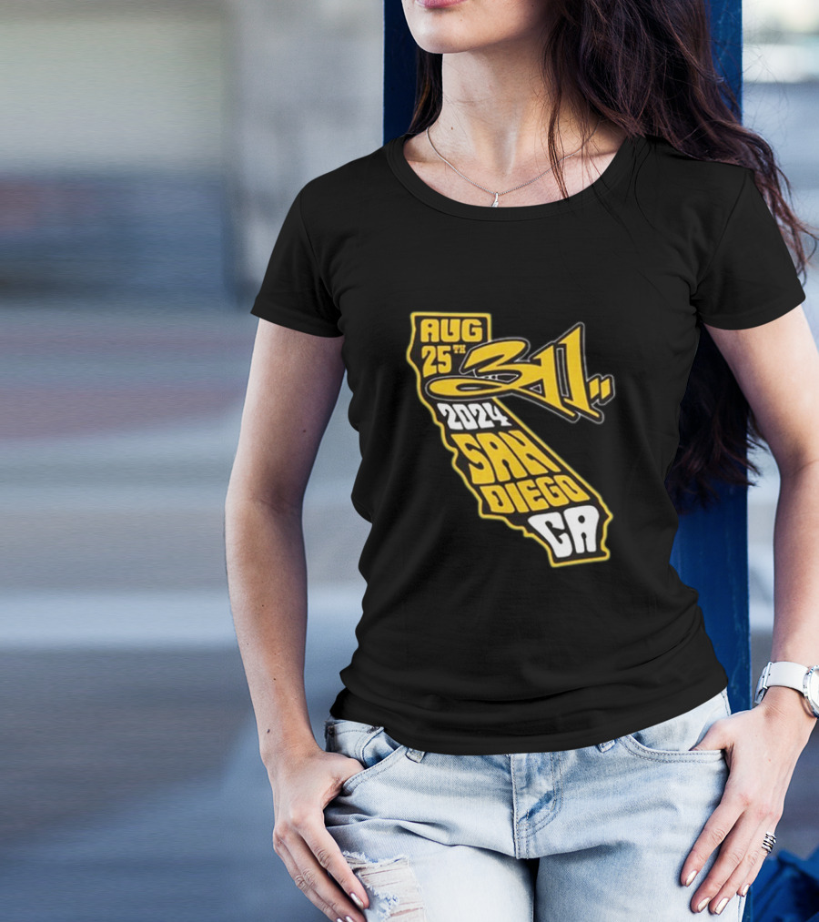 311 San Diego CA August 25 2024 Tour California Shape T-Shirt