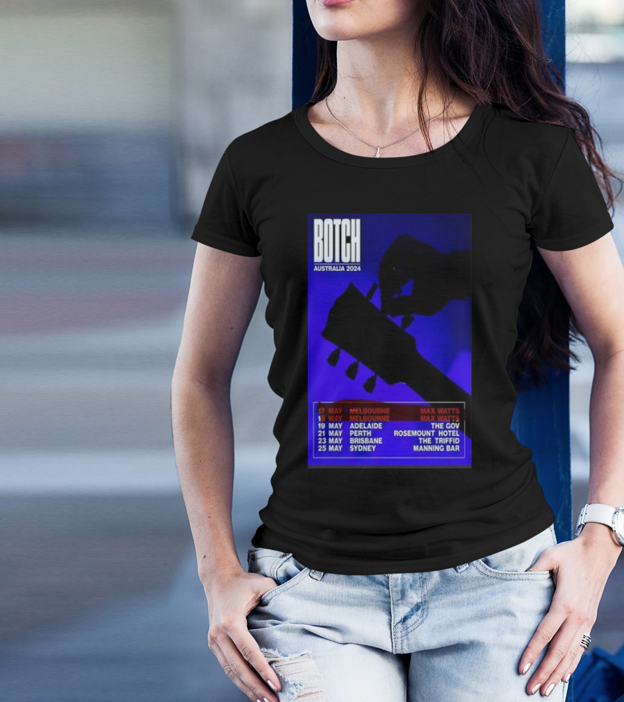 Botch Australia 2024 Tour Dates May 17 Melbourne 19 Adelaide 21 Perth 23 Brisbane 25 Sydney T-Shirt