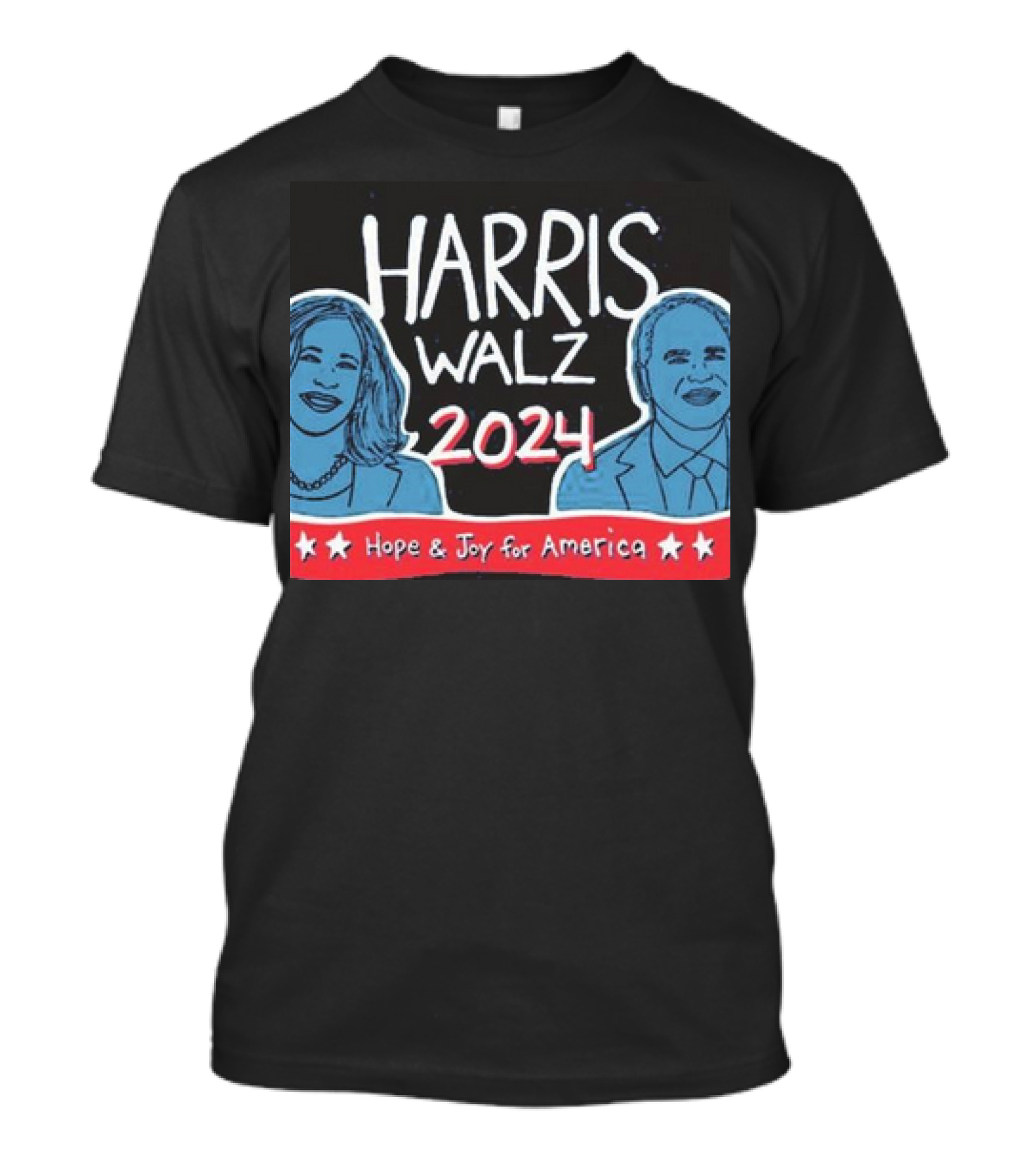 Harris Walz 2024 Hope And Joy For America Panhandle Slim T-Shirt