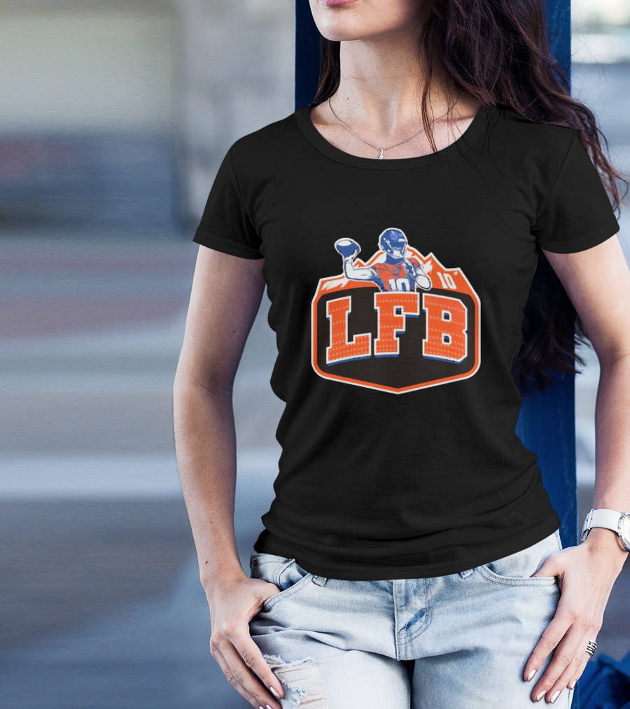 LFB 10 Denver Broncos Bo Nix T-Shirt