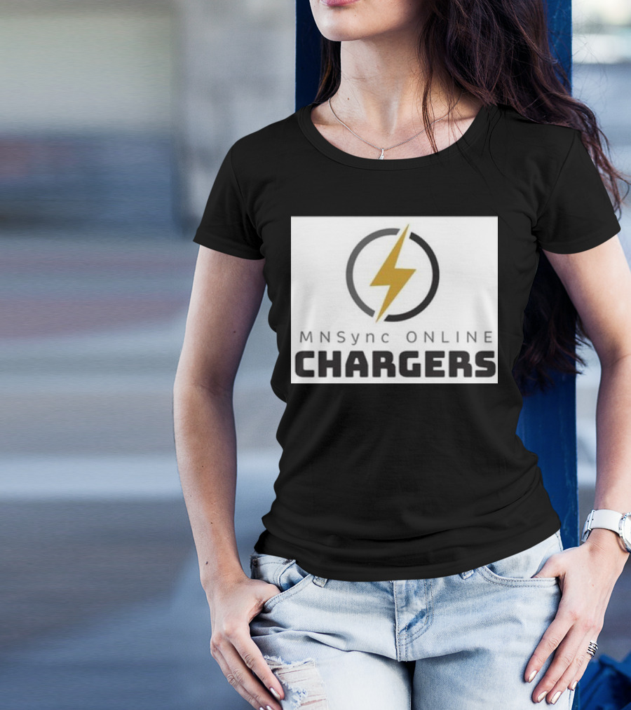 MNSync Online Chargers Lightning Bolt Emblem T-Shirt