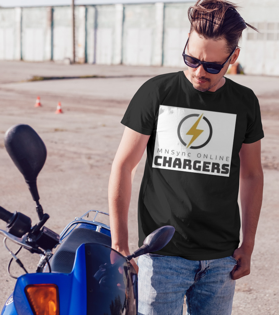 MNSync Online Chargers Lightning Bolt Emblem T-Shirt