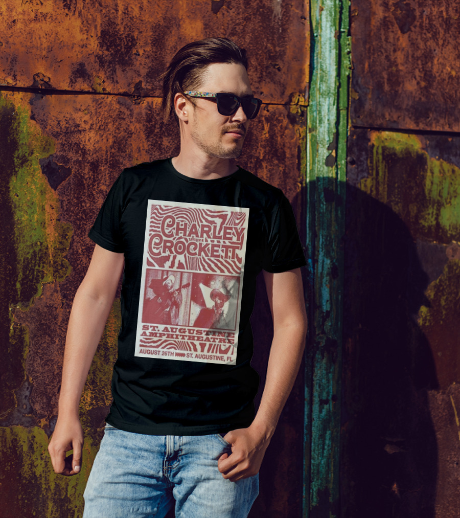 Charley Crockett St. Augustine Amphitheatre August 26th 2024 St. Augustine FL T-Shirt