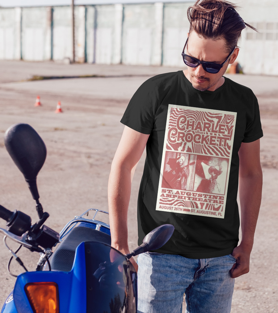 Charley Crockett St. Augustine Amphitheatre August 26th 2024 St. Augustine FL T-Shirt