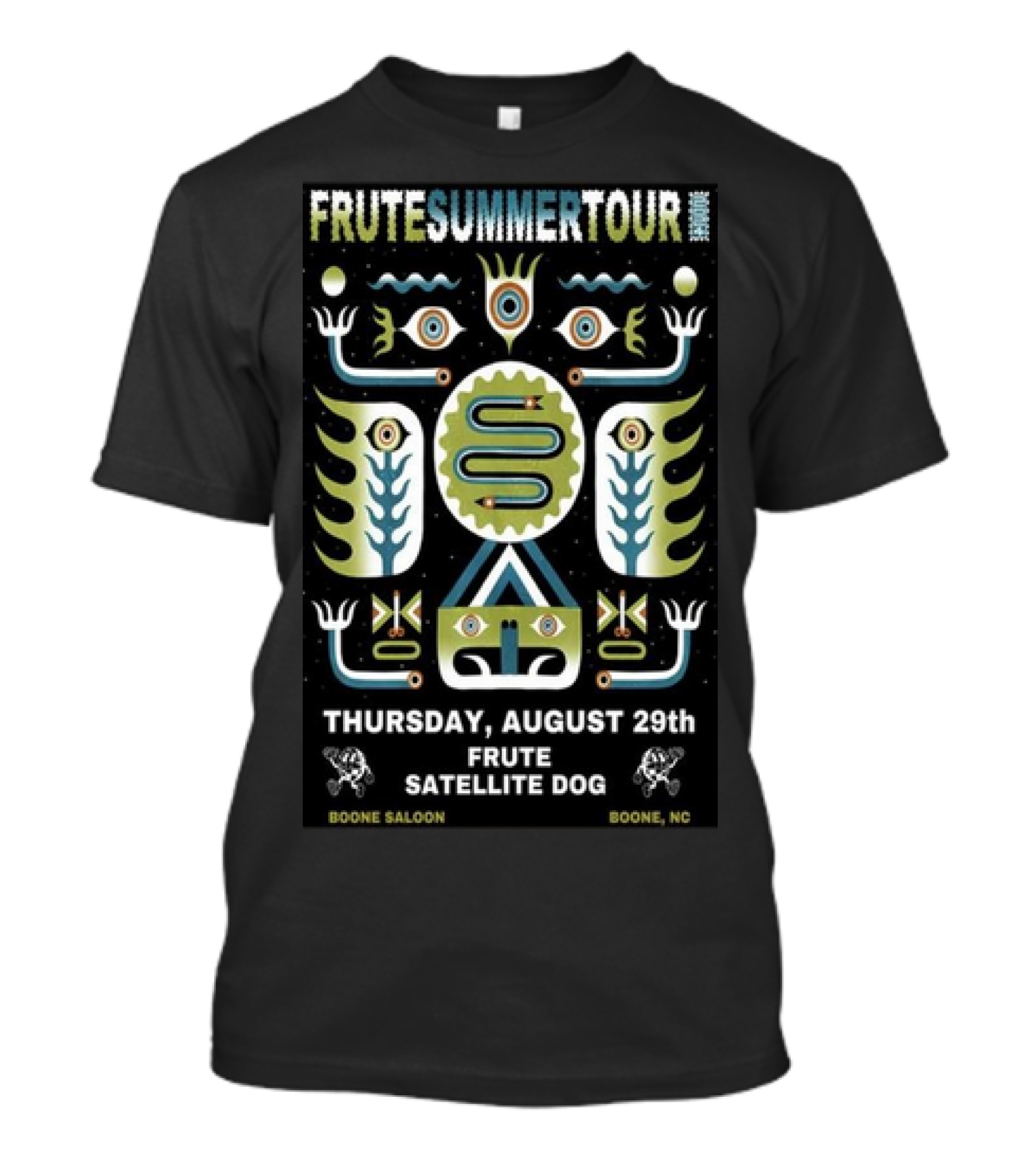 FRUTE Summer Tour Boone Saloon Thursday August 29th Satellite Dog Boone NC T-Shirt