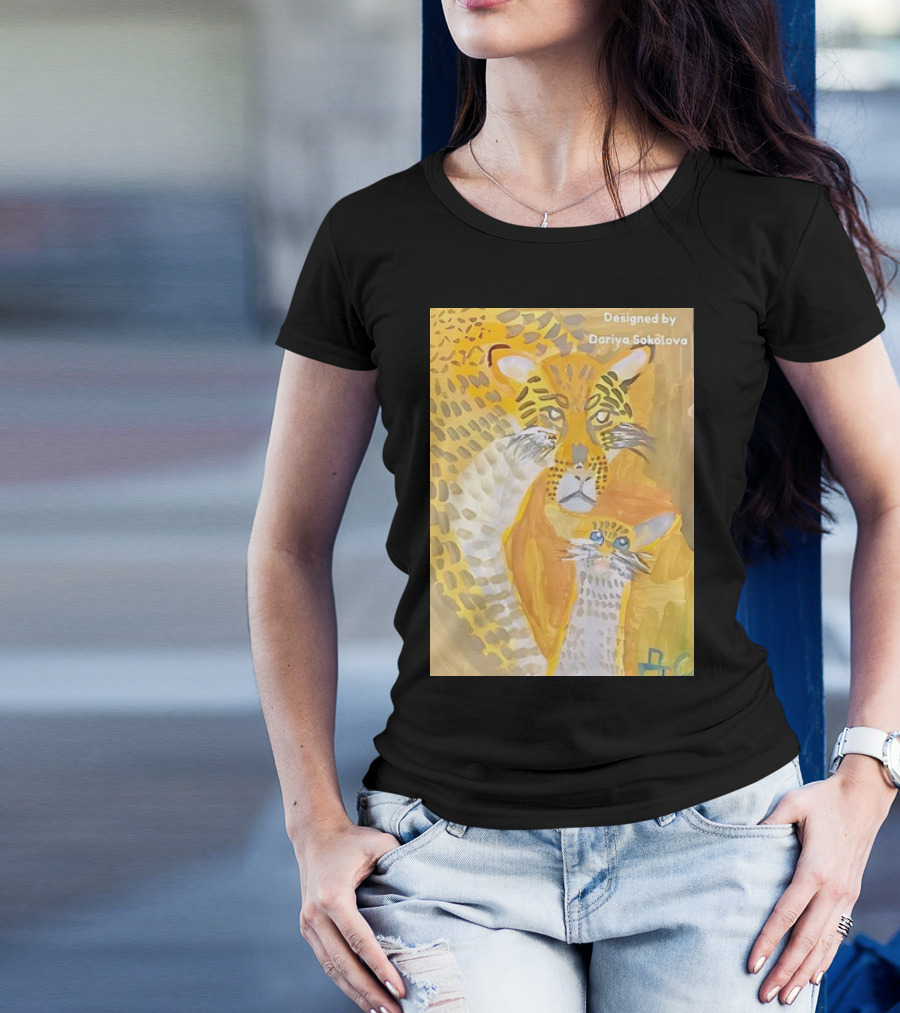 Designed By Dariya Sokolova Tiger Paint Picture T-Shirt