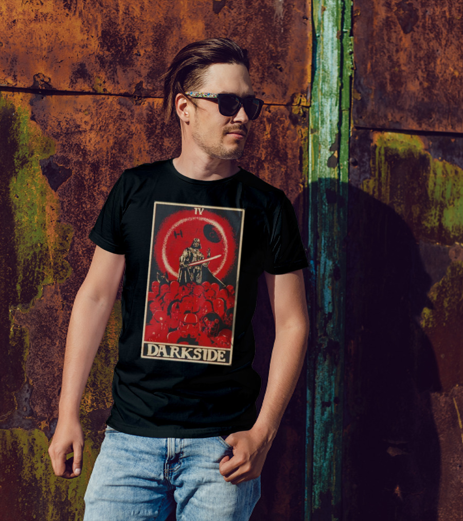 Darkside Tarot Card IV Darth Vader Death Star Stormtroopers T-Shirt