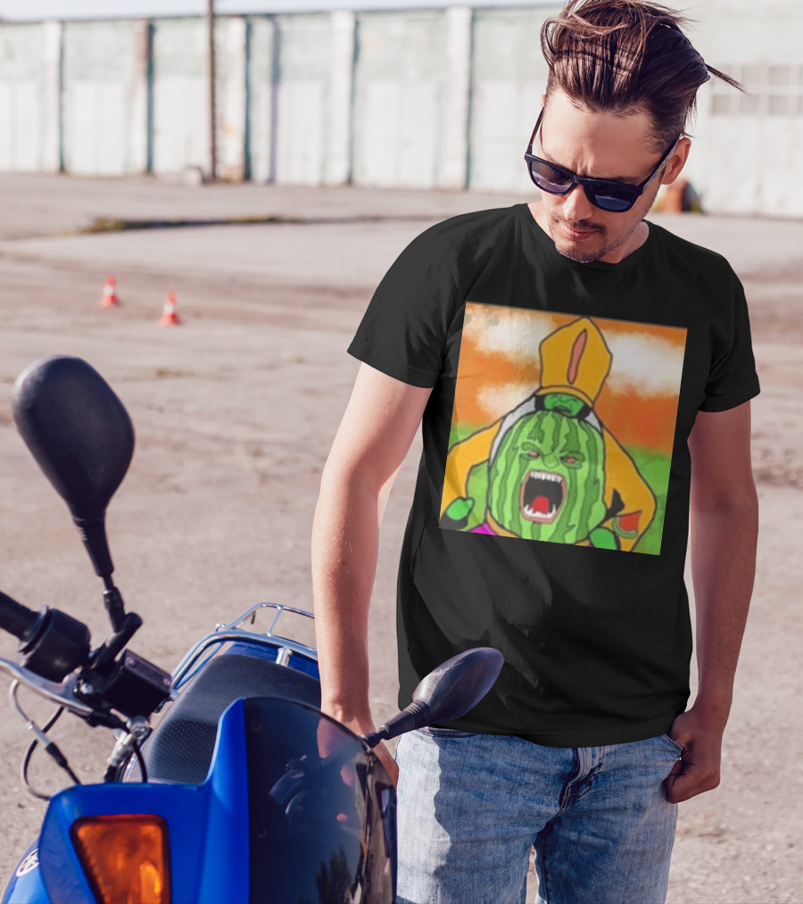 Angry Watermelon Priest In Colorful Robes T-Shirt