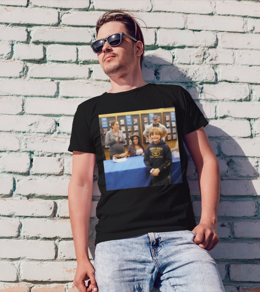 Jake Shane With Nicole Snooki Lavelle Venice Beach Surf Wear T-Shirt
