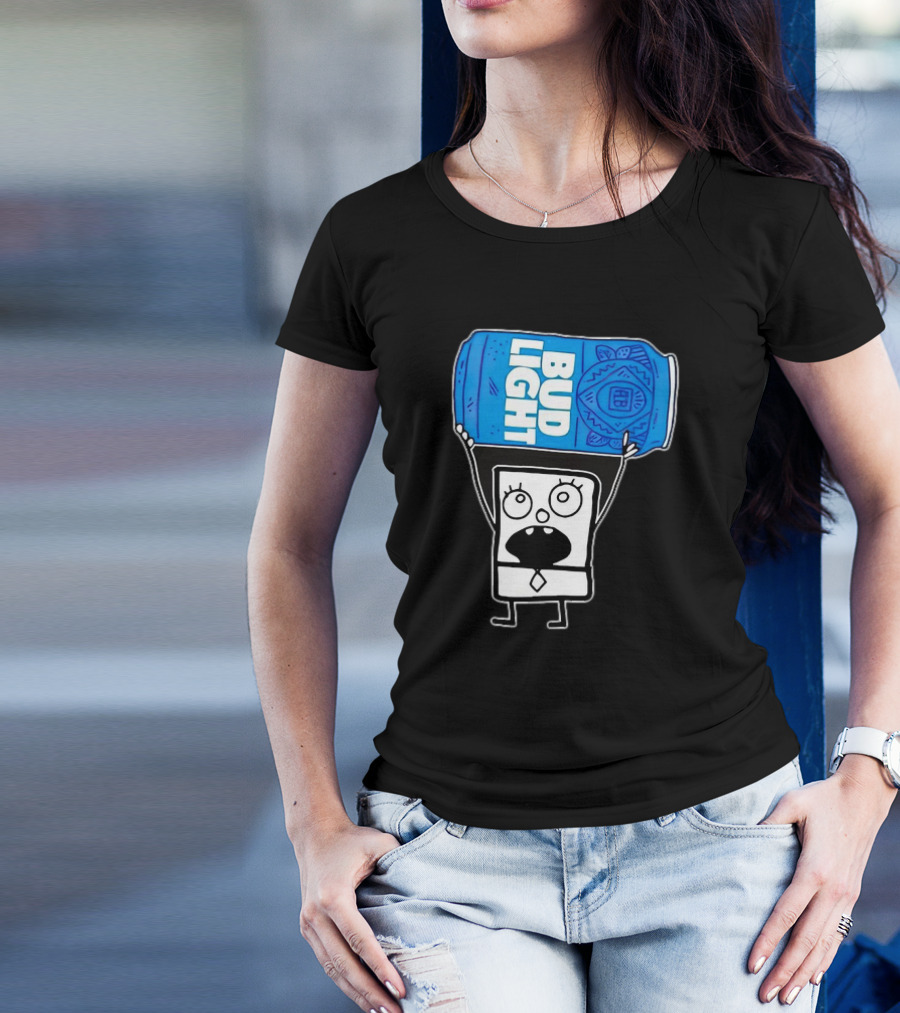 Doodlebob Holding Bud Light Can T-Shirt