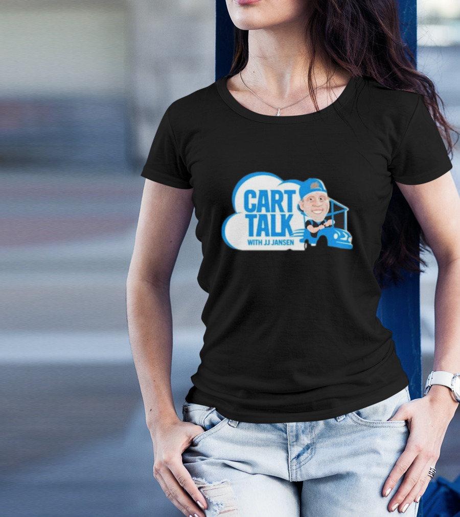 Carolina Panthers Cart Talk With JJ Jansen Blue Cart Cloud T-Shirt