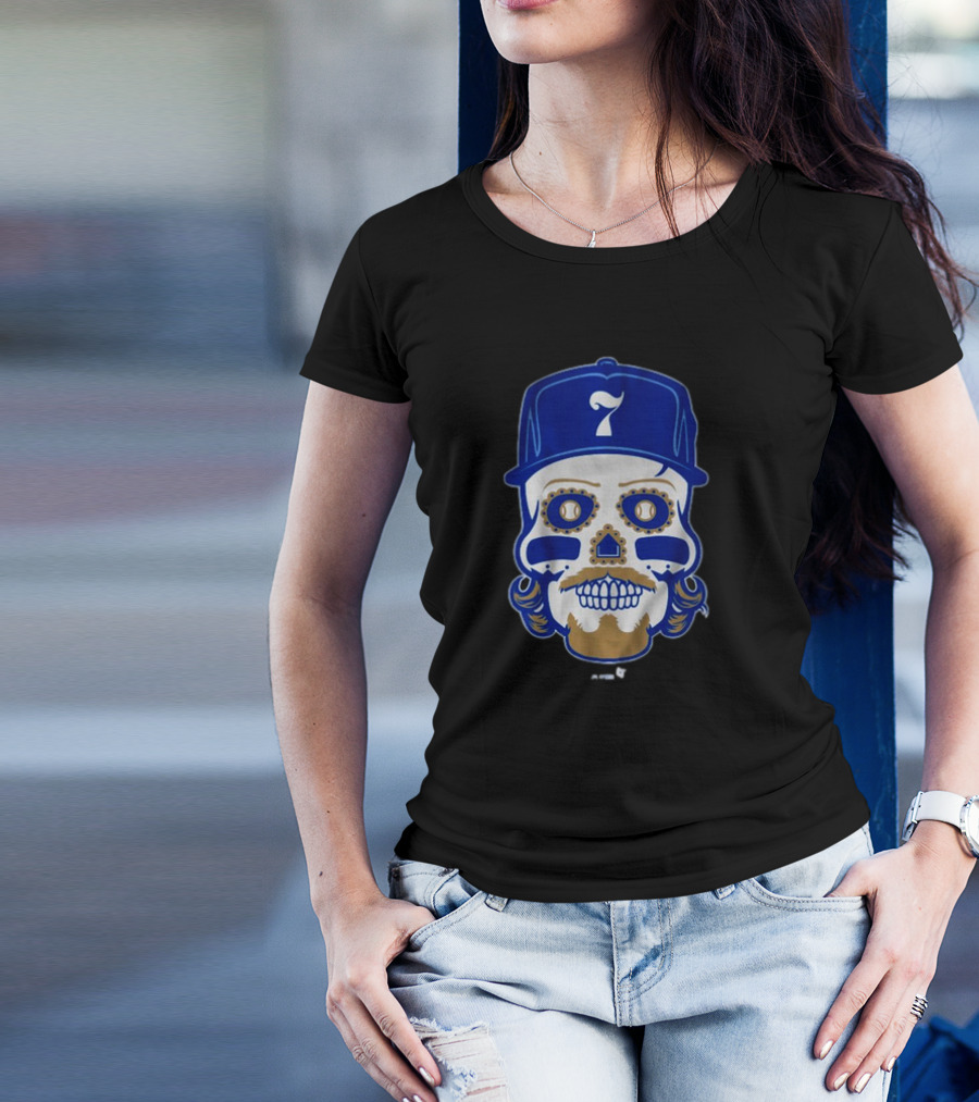 Bobby Witt Jr. Sugar Skull Baseball Cap T-Shirt