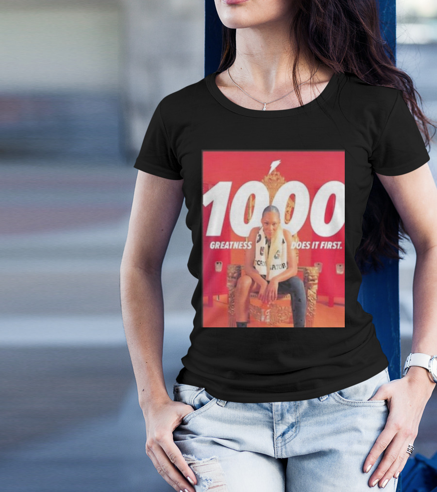 1000 Greatness Does It First A’ja Wilson Iconic Chair Sports Empowerment T-Shirt