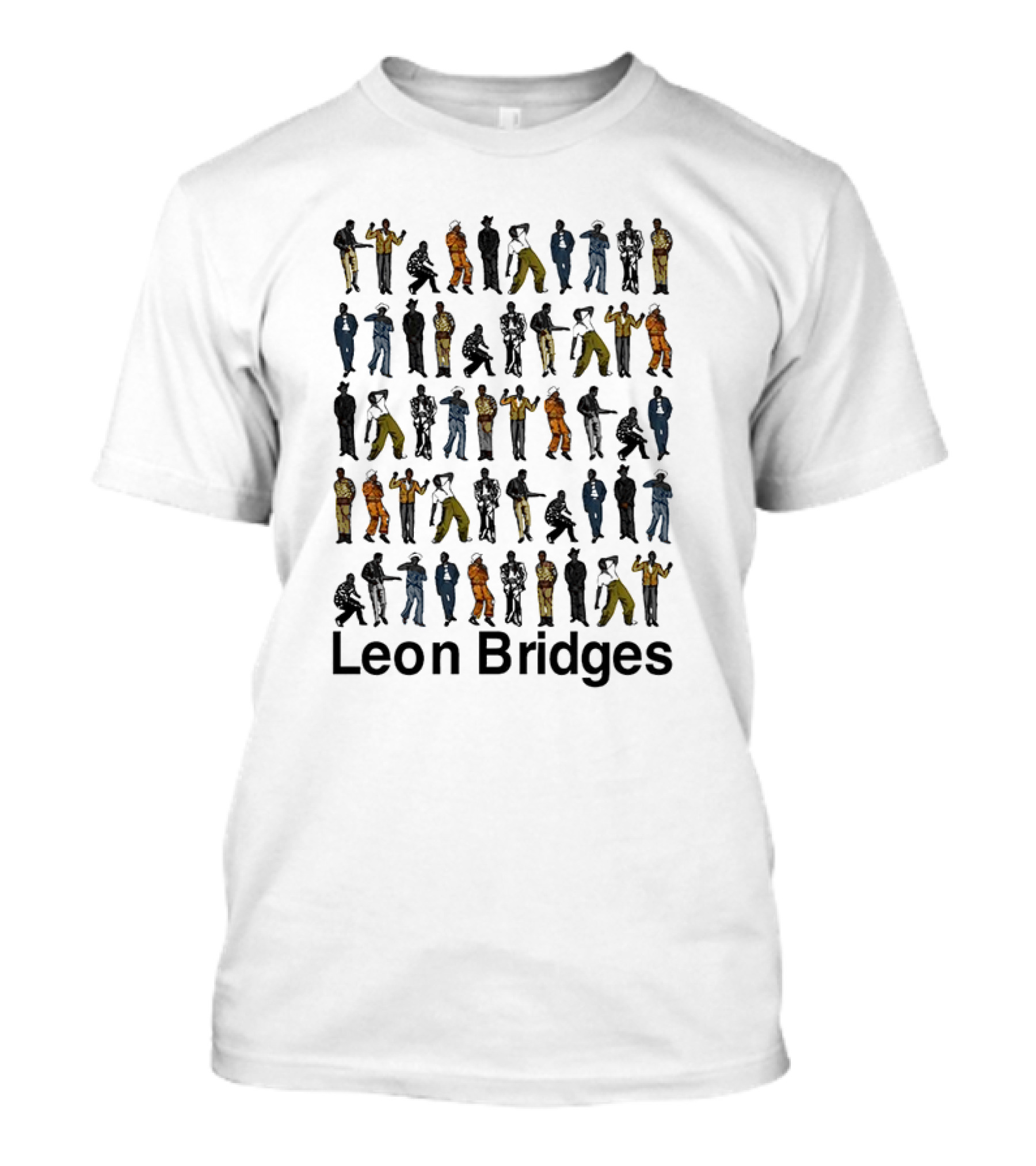 Evolution Of Leon Bridges Vintage Dance Moves Collection T-Shirt