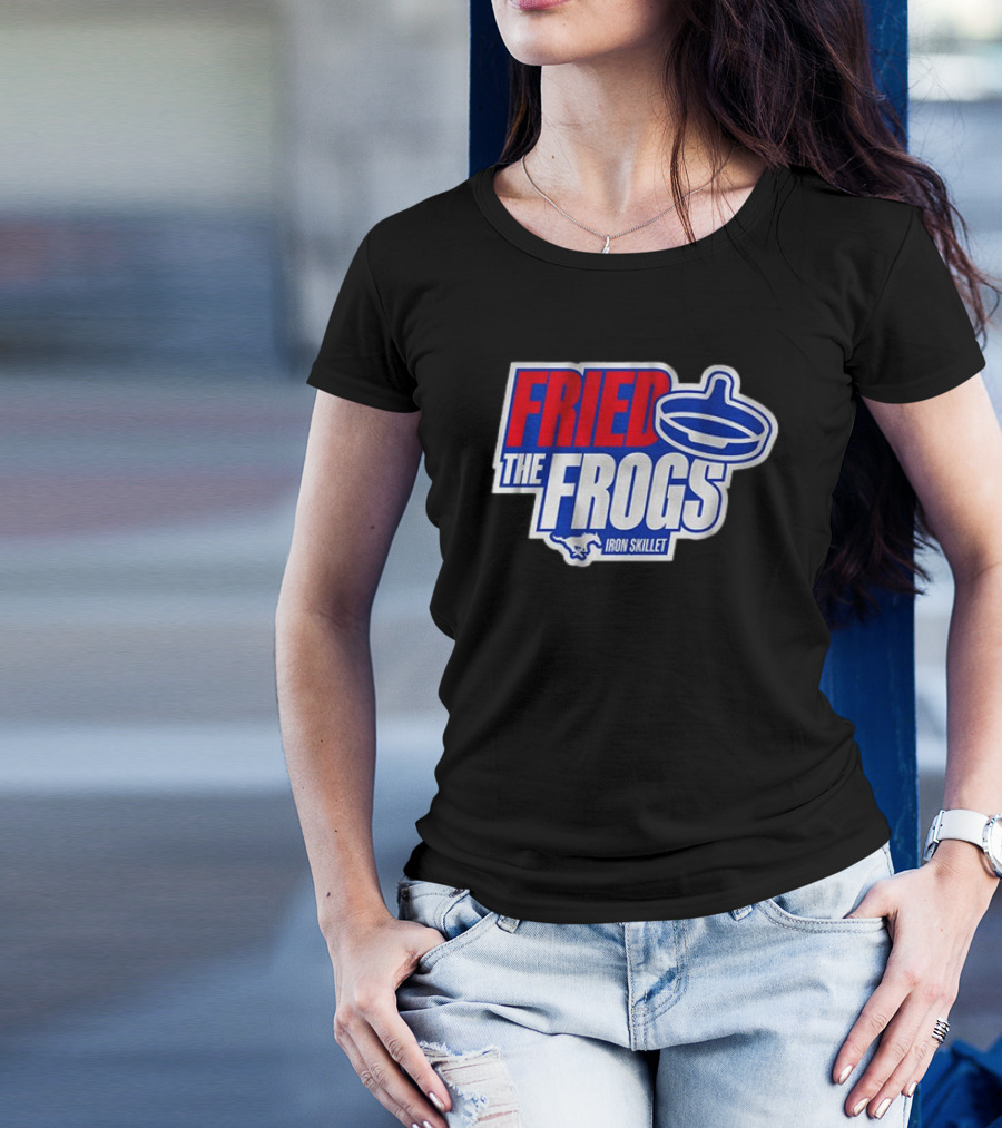 SMU Mustangs Fried The Frogs Iron Skillet T-Shirt