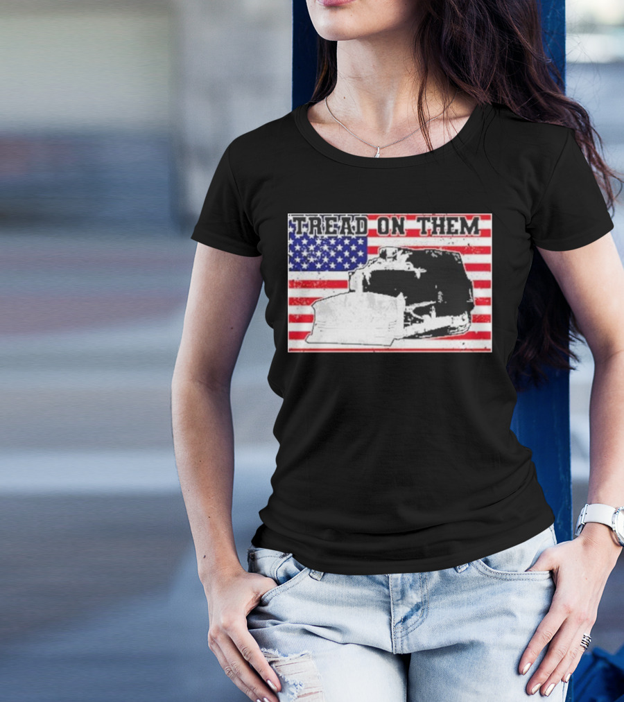 Tread On Them American Flag Killdozer T-Shirt