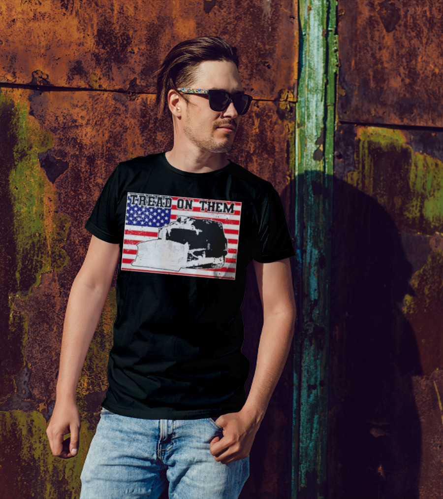 Tread On Them American Flag Killdozer T-Shirt