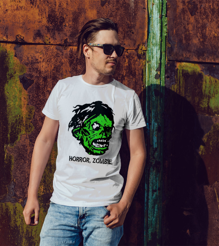 Kirk Hammett Horror Zombie Green Face T-Shirt