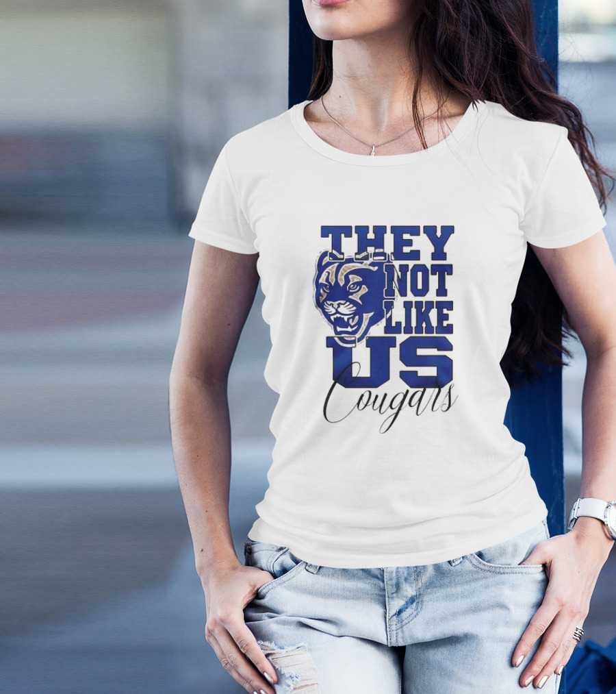 BYU Cougars They Not Like Us Cougars Football Team T-Shirt