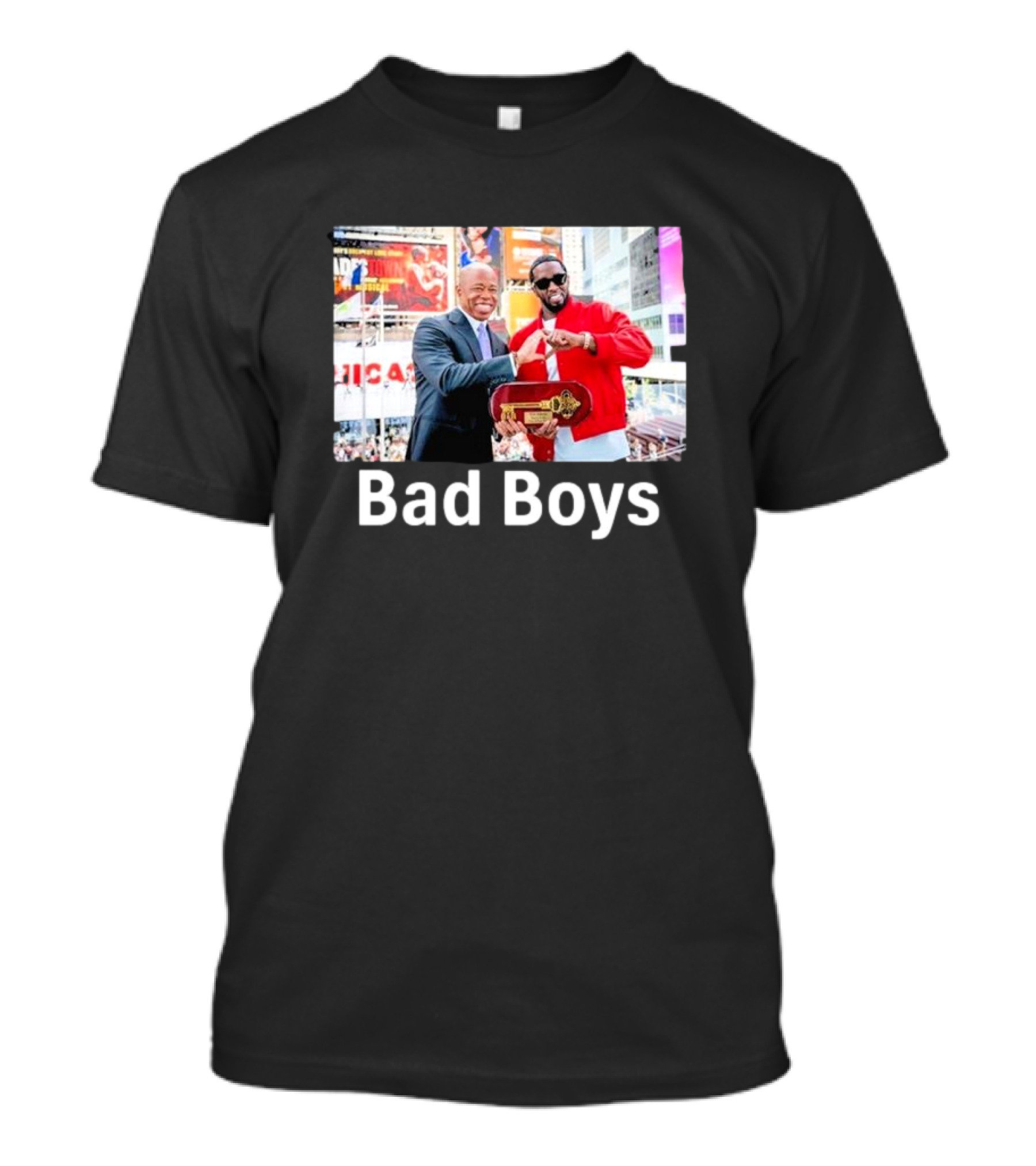 P Diddy Eric Adams Bad Boys Key To The City T-Shirt