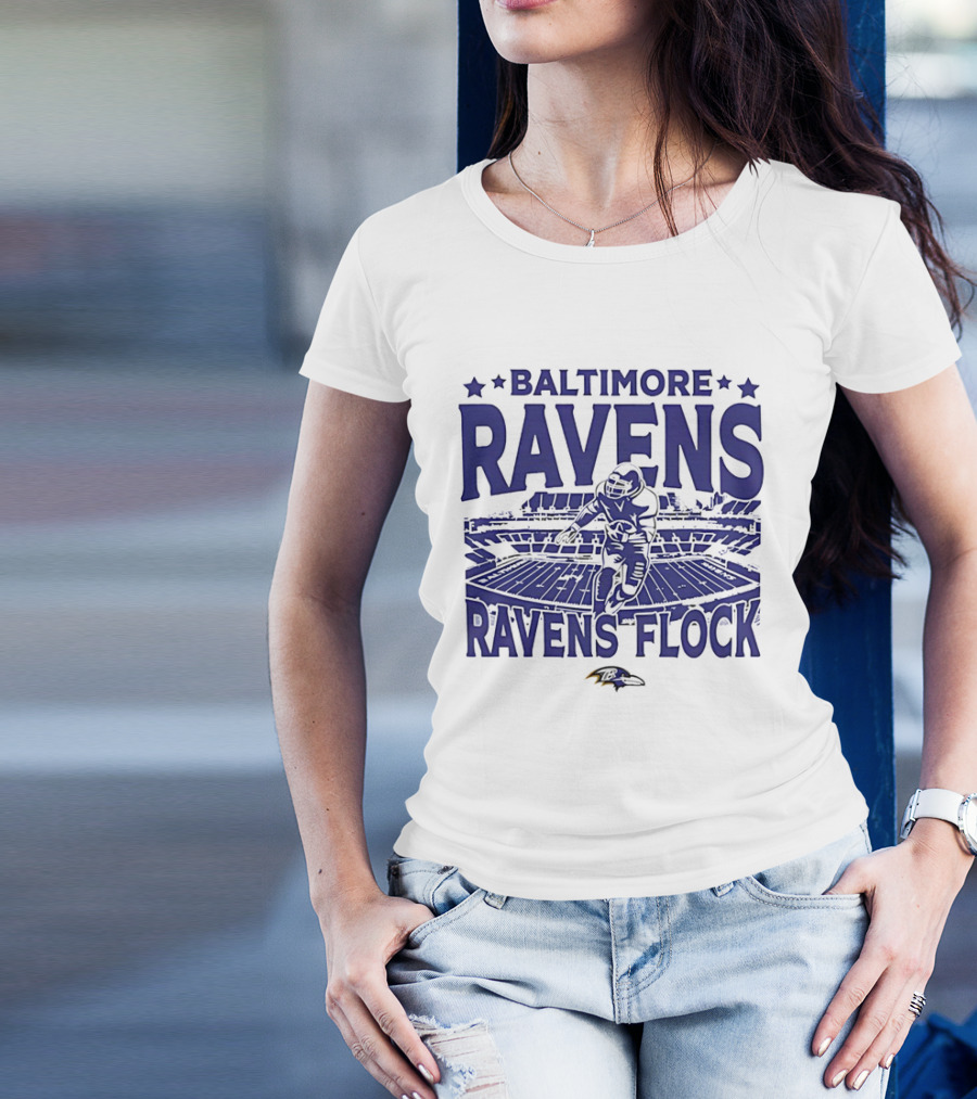 BALTIMORE RAVENS RAVENS FLOCK STADIUM FOOTBALL PLAYER T-Shirt