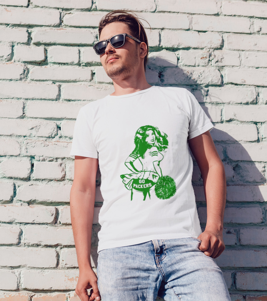 Green Bay Packers Cheerleader Go Packers Enthusiast T-Shirt