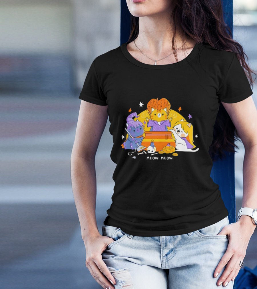 Meow Meow Hocus Pocus The Sanderson Cat Sisters T-Shirt