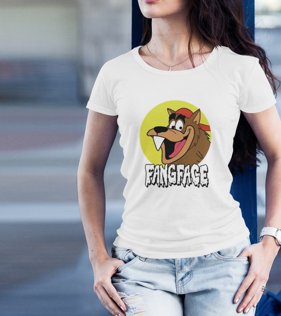 Fangface Cartoon Logo Meme T-Shirt